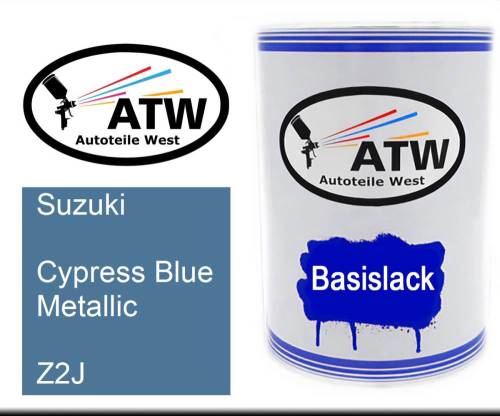 Suzuki, Cypress Blue Metallic, Z2J: 500ml Lackdose, von ATW Autoteile West.